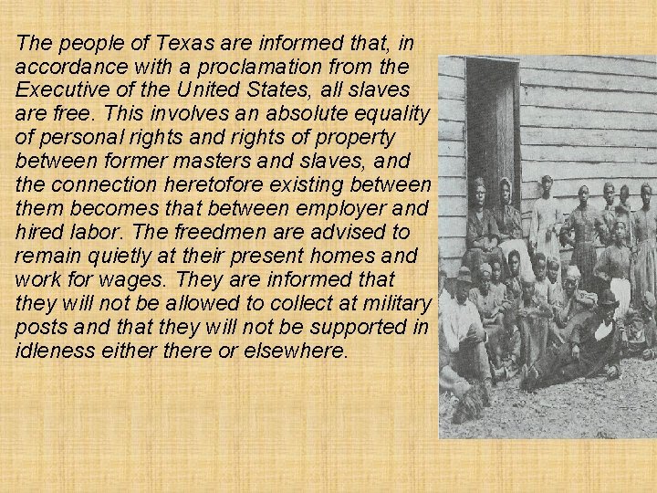 The people of Texas are informed that, in accordance with a proclamation from the