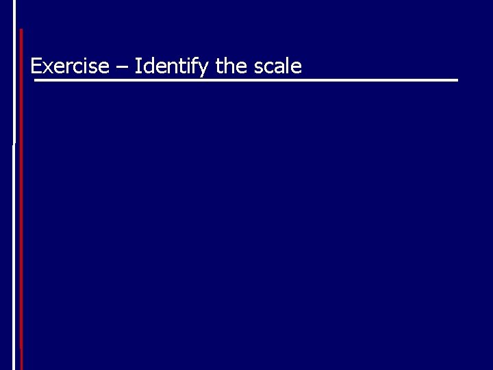 Exercise – Identify the scale 