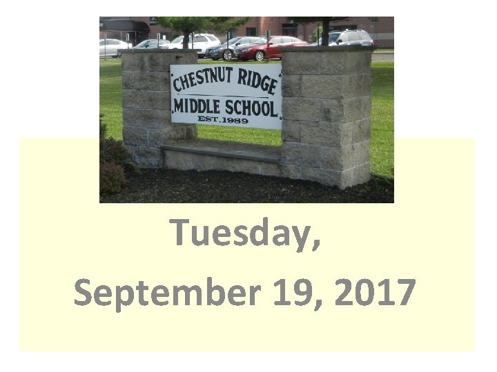 Tuesday, September 19, 2017 