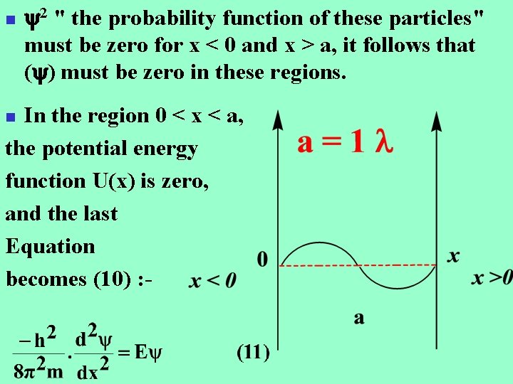 n 2 " the probability function of these particles" must be zero for x