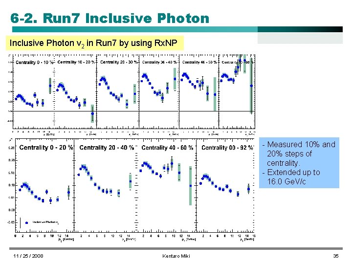 6 -2. Run 7 Inclusive Photon v 2 in Run 7 by using Rx.