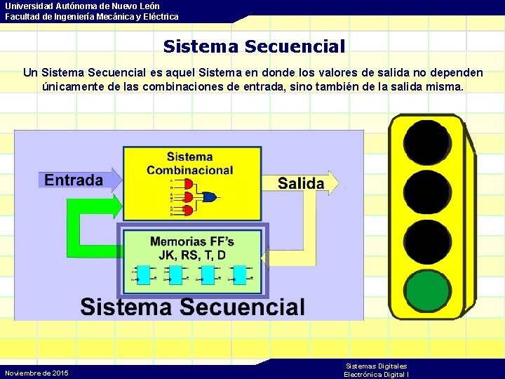 Universidad Autónoma de Nuevo León Facultad de Ingeniería Mecánica y Eléctrica Sistema Secuencial Un