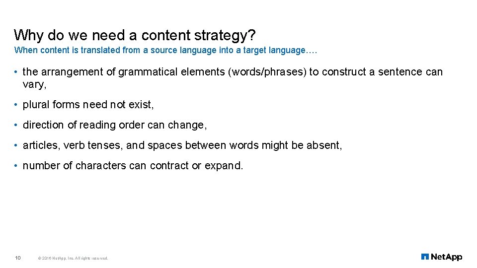 Why do we need a content strategy? When content is translated from a source