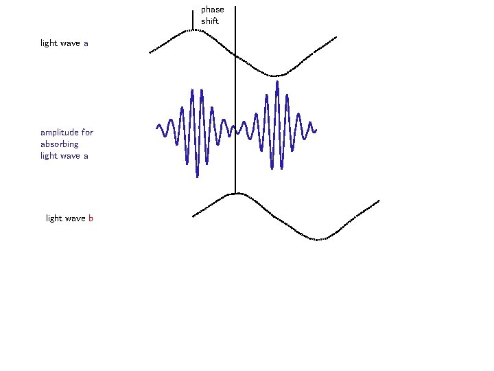 phase shift light wave a amplitude for absorbing light wave a light wave b