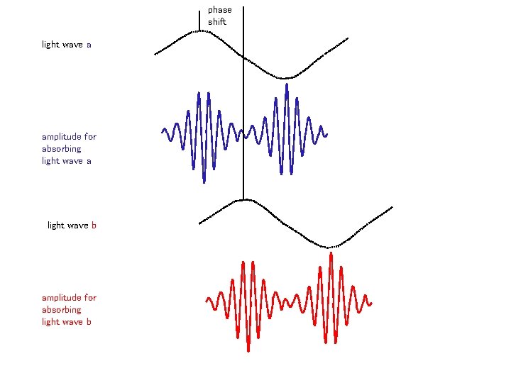 phase shift light wave a amplitude for absorbing light wave a light wave b