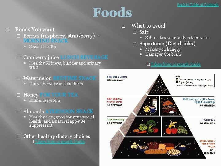 Back to Table of Contents Foods � Foods You want � Berries (raspberry, strawberry)