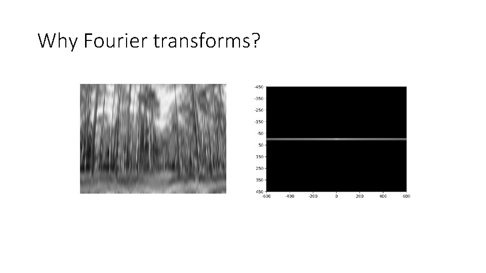 Why Fourier transforms? 