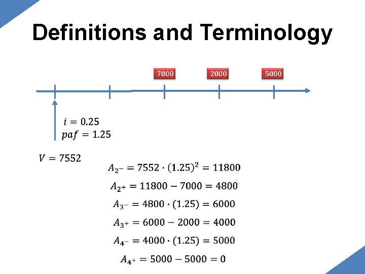 Definitions and Terminology Definitions and Terminology