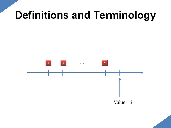 Definitions and Terminology Definitions and Terminology