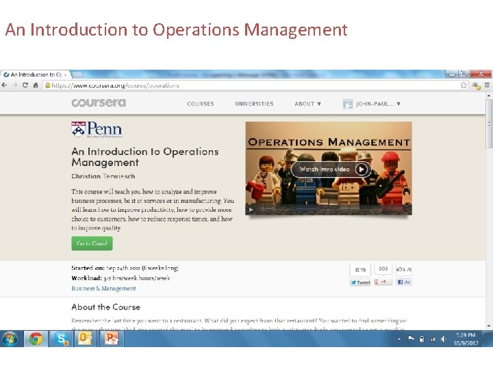 An Introduction to Operations Management 