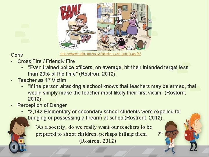 Cons • Cross Fire / Friendly Fire • “Even trained police officers, on average,