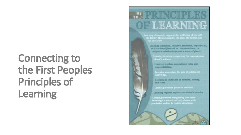 Connecting to the First Peoples Principles of Learning 