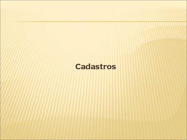 Cadastros 