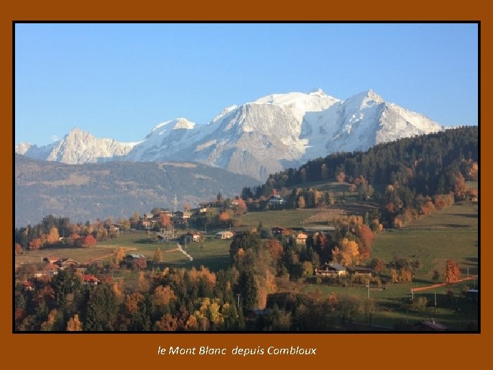 le Mont Blanc depuis Combloux 