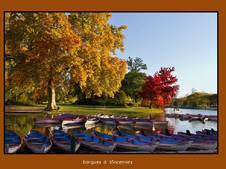 barques à Vincennes 