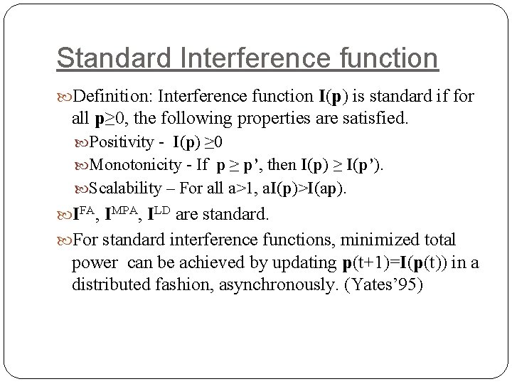 Distributed Power Control and Spectrum Sharing in Wireless