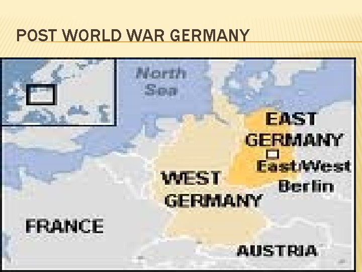POST WORLD WAR GERMANY 