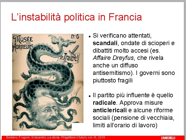 L’instabilità politica in Francia Si verificano attentati, scandali, ondate di scioperi e dibattiti molto