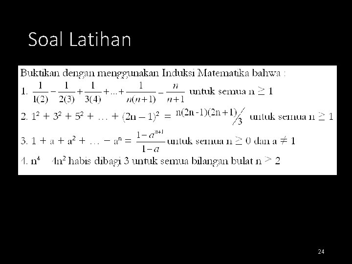 Soal Latihan 24 