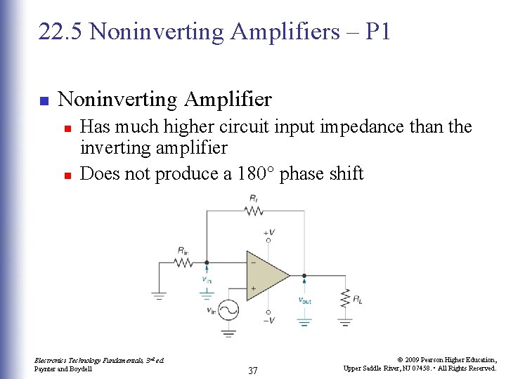 22. 5 Noninverting Amplifiers – P 1 n Noninverting Amplifier n n Has much 22. 5 Noninverting Amplifiers – P 1 n Noninverting Amplifier n n Has much