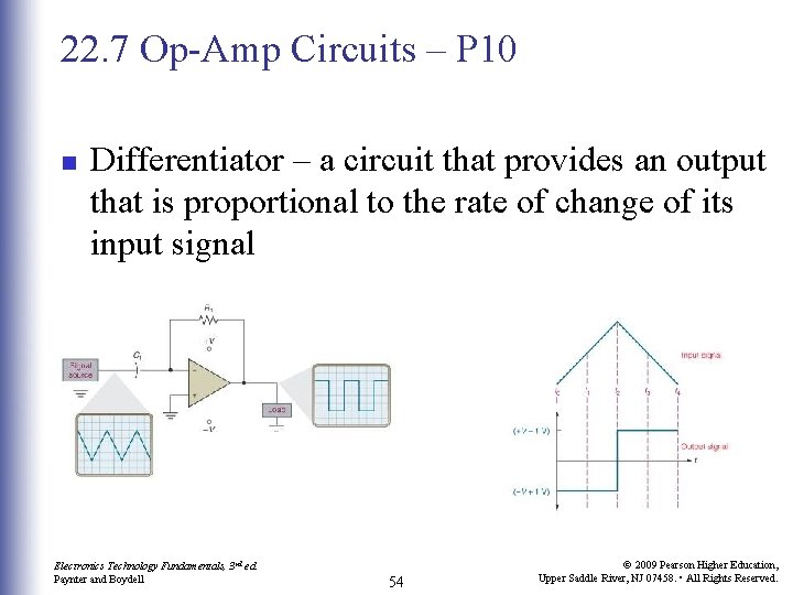 22. 7 Op-Amp Circuits – P 10 n Differentiator – a circuit that provides 22. 7 Op-Amp Circuits – P 10 n Differentiator – a circuit that provides