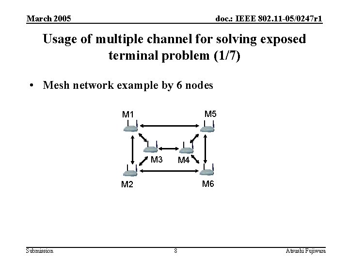 March 2005 doc. : IEEE 802. 11 -05/0247 r 1 Usage of multiple channel