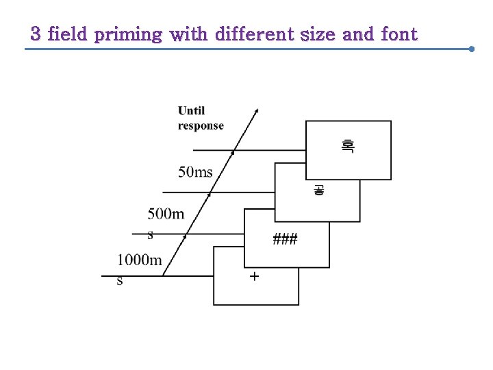 3 field priming with different size and font 