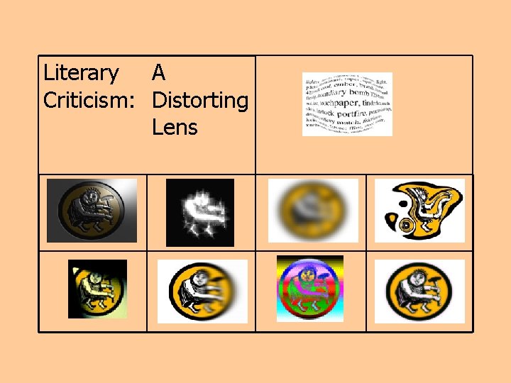 Literary A Criticism: Distorting Lens 