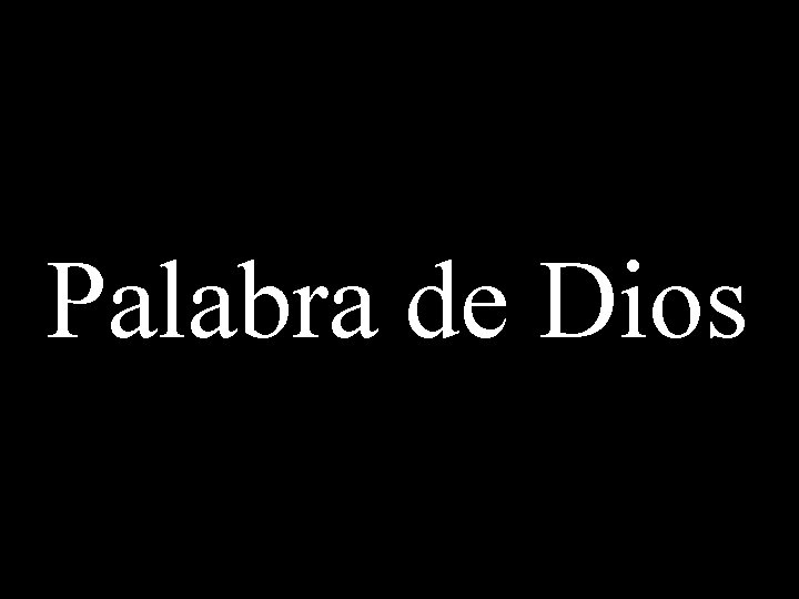 Palabra de Dios 