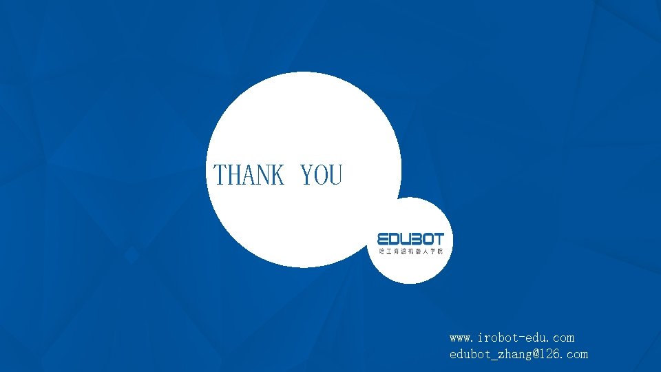 THANK YOU www. irobot-edu. com edubot_zhang@126. com 