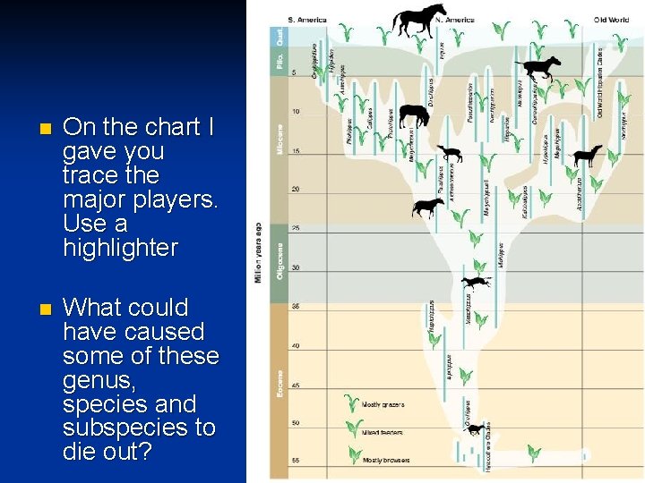 n On the chart I gave you trace the major players. Use a highlighter n On the chart I gave you trace the major players. Use a highlighter