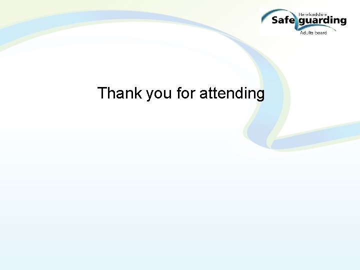 Thank you for attending 