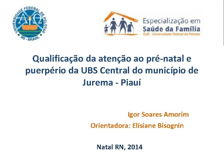 Qualificação da atenção ao pré-natal e puerpério da UBS Central do município de Jurema