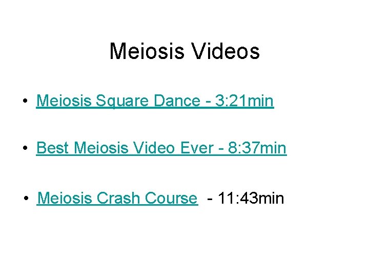 Meiosis Videos • Meiosis Square Dance - 3: 21 min • Best Meiosis Video