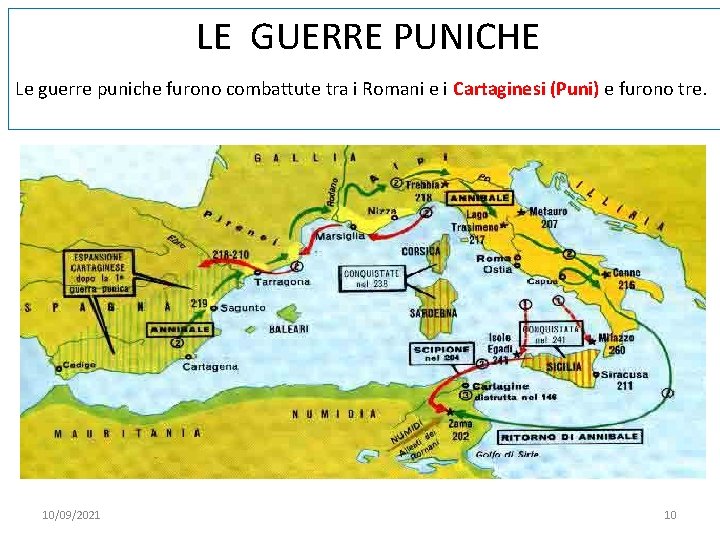 LE GUERRE PUNICHE Le guerre puniche furono combattute tra i Romani e i Cartaginesi