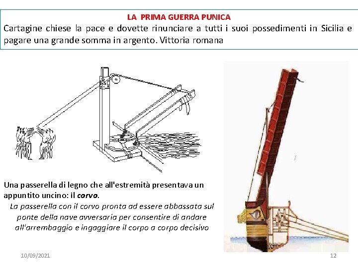 LA PRIMA GUERRA PUNICA Cartagine chiese la pace e dovette rinunciare a tutti i