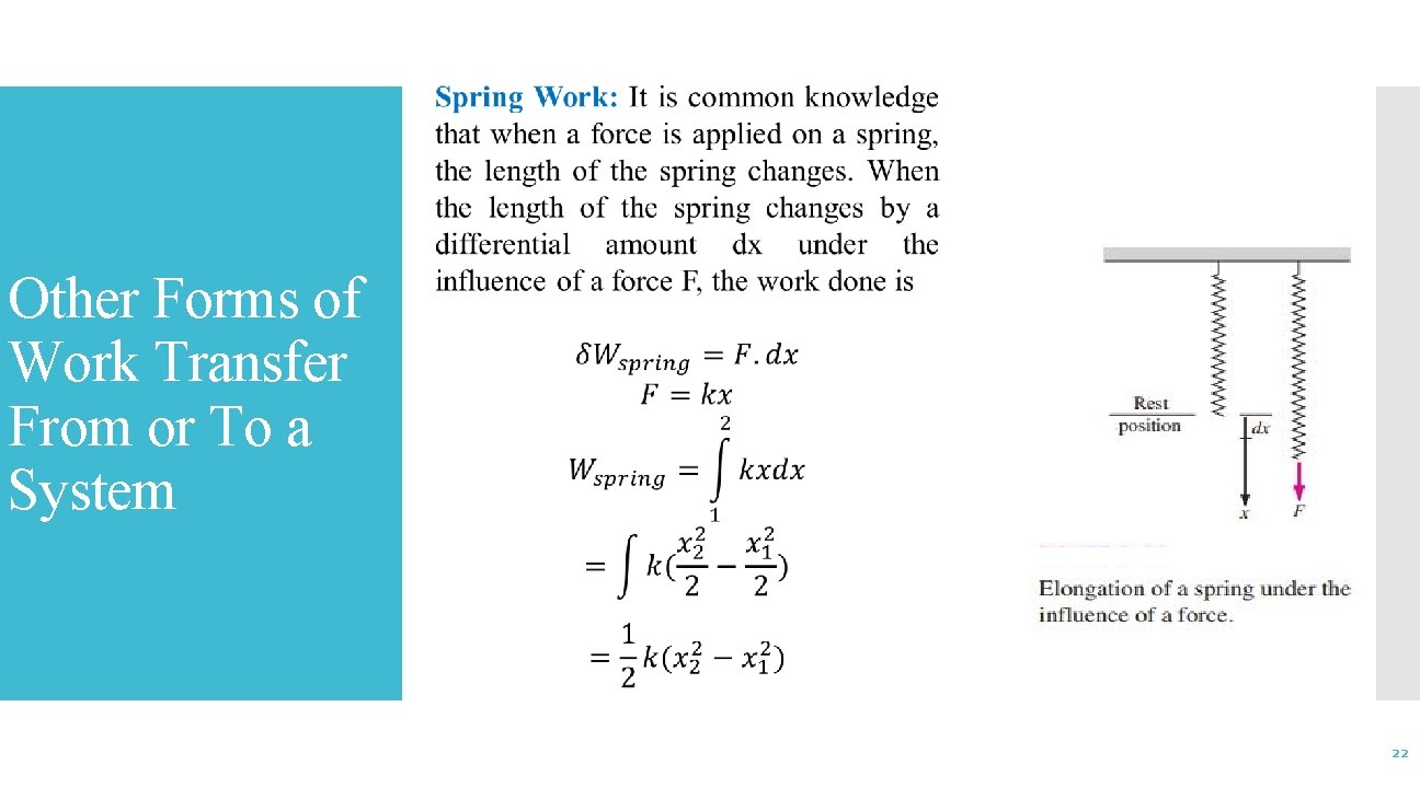 Other Forms of Work Transfer From or To a System 22 