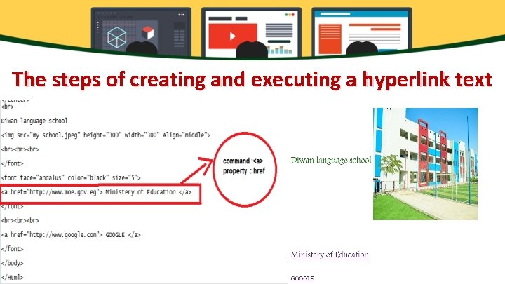 Hypertext Example Text Link Unit 2 lesson 7 Create web pages by