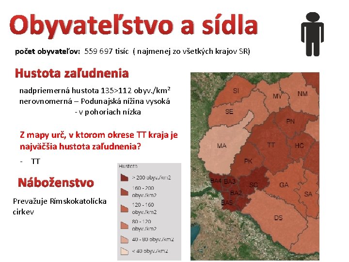 Obyvateľstvo a sídla počet obyvateľov: 559 697 tisíc ( najmenej zo všetkých krajov SR)