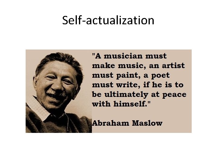Self-actualization 