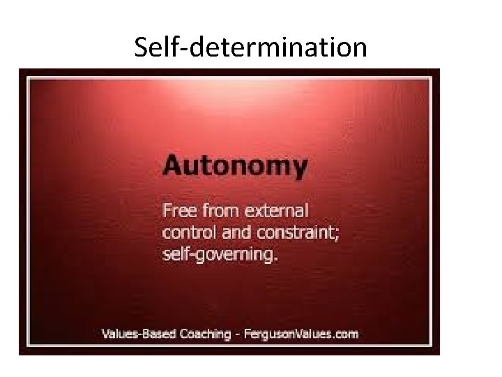Self-determination 