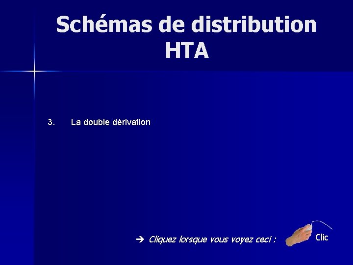 Schémas de distribution HTA 3. La double dérivation Cliquez lorsque vous voyez ceci :
