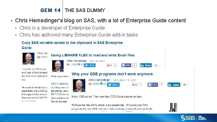 GEM 14 THE SAS DUMMY • Chris Hemedinger's blog on SAS, with a lot