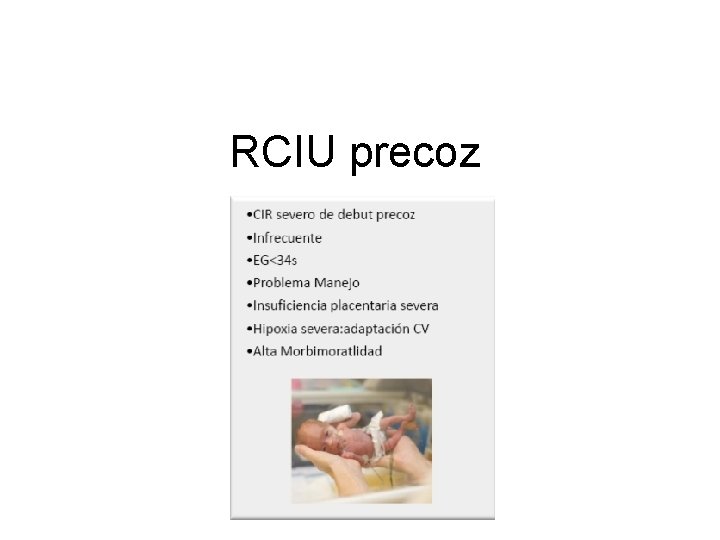 RCIU precoz 
