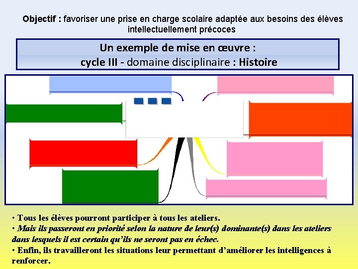 Objectif : favoriser une prise en charge scolaire adaptée aux besoins des élèves intellectuellement