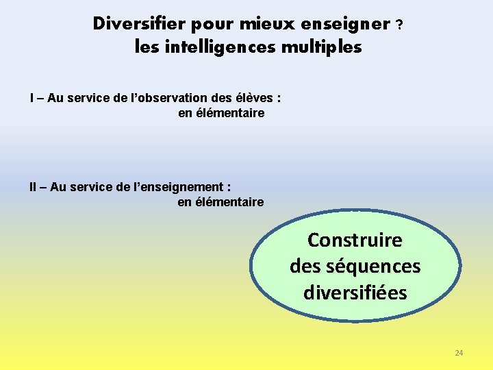 Diversifier pour mieux enseigner ? les intelligences multiples I – Au service de l’observation