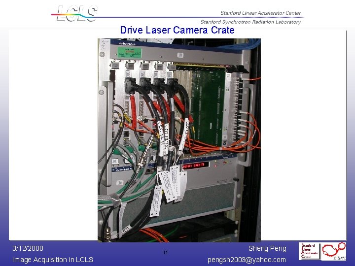 Drive Laser Camera Crate 3/12/2008 Image Acquisition in LCLS 11 Sheng Peng pengsh 2003@yahoo.