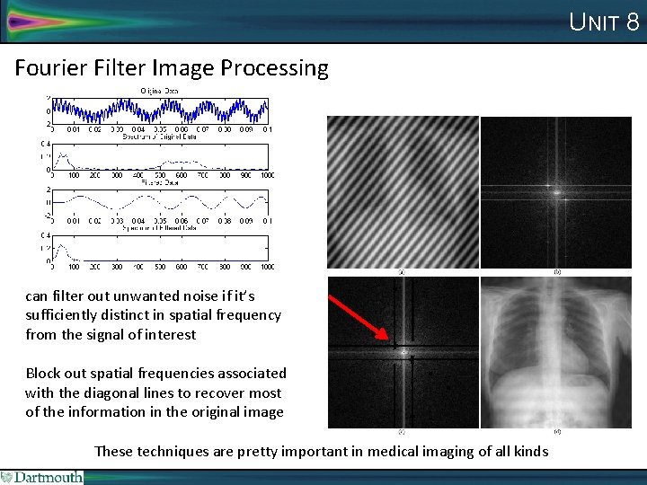 UNIT 8 Fourier Filter Image Processing can filter out unwanted noise if it’s sufficiently