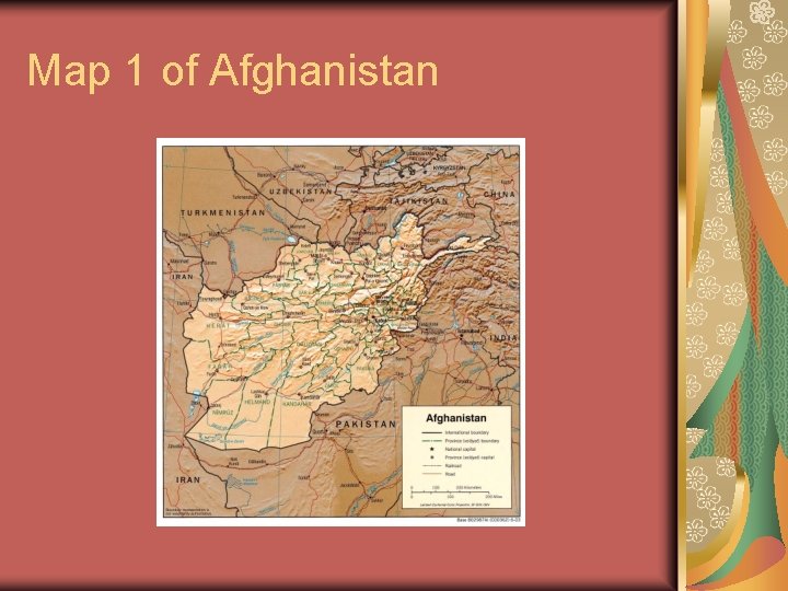 Map 1 of Afghanistan 