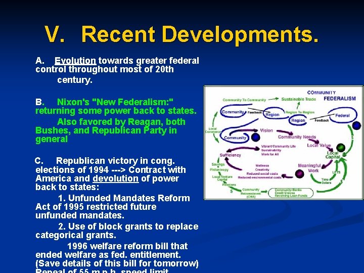 V. Recent Developments. A. Evolution towards greater federal control throughout most of 20 th